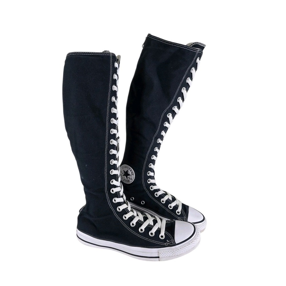 Converse Chuck Taylor All Star XX Hi Knee High Black Boots Womens 9 Mens 7 Goth